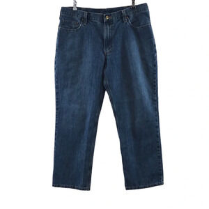 Carhartt Relaxed Fit Straight Leg Jeans Mens 38x30 Medium Wash Cotton Denim